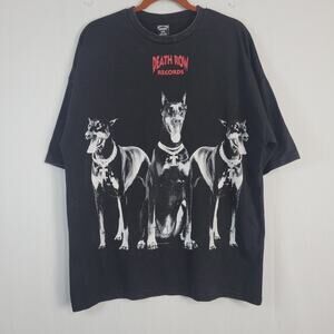 Death Row Records Snoop Dogg Doberman graphic t-shirt men's size L black, New